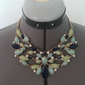 Green and Blue Statement Necklace